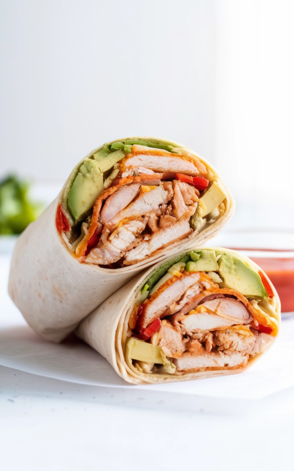 Crispy Chicken and Avocado Burrito Wraps