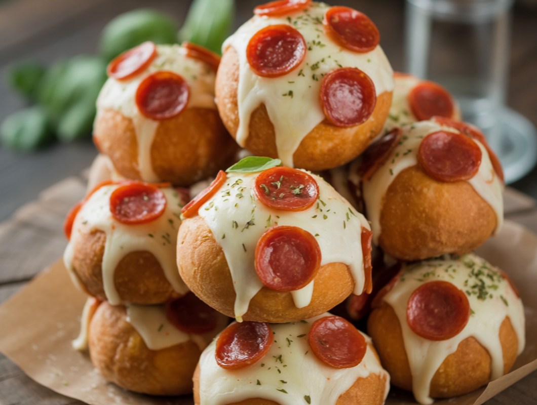 Cheesy Pepperoni Pizza Bombs