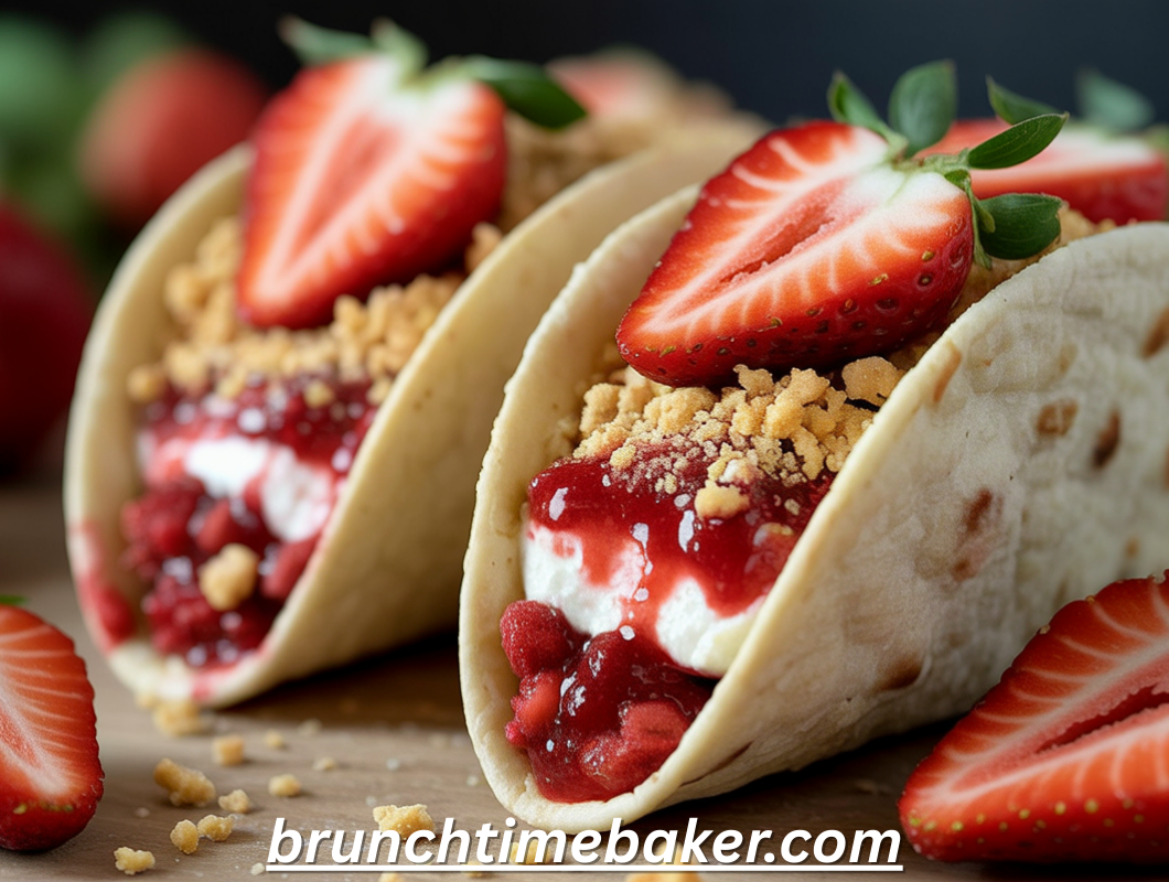 Strawberry Crunch Cheesecake Tacos