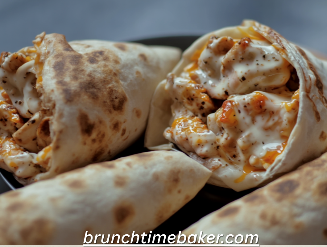 Cheesy Garlic Chicken Wraps