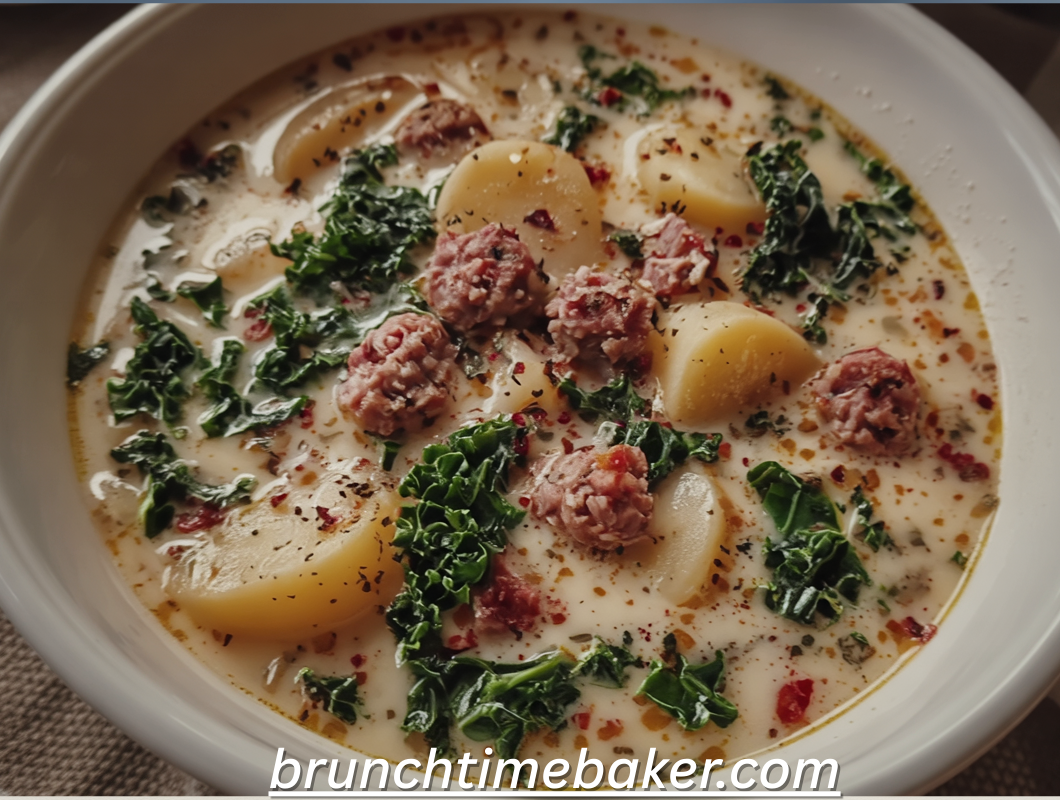 Creamy Italian Zuppa Toscana Soup with Sausage and Kale