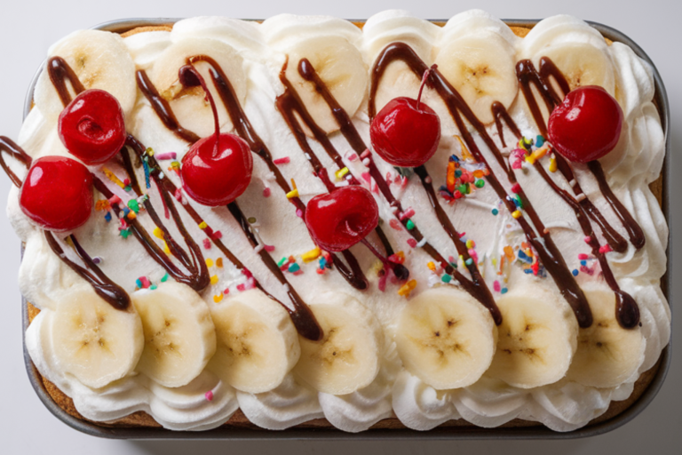 banana split cake