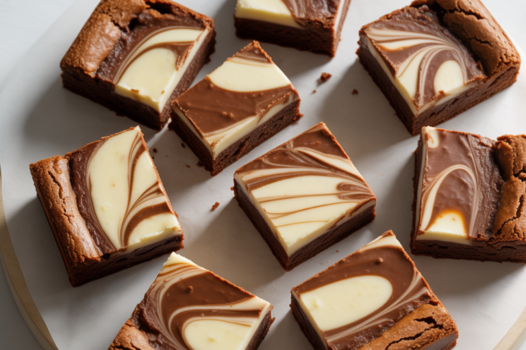 Pumpkin Cream Cheese Swirl Brownies