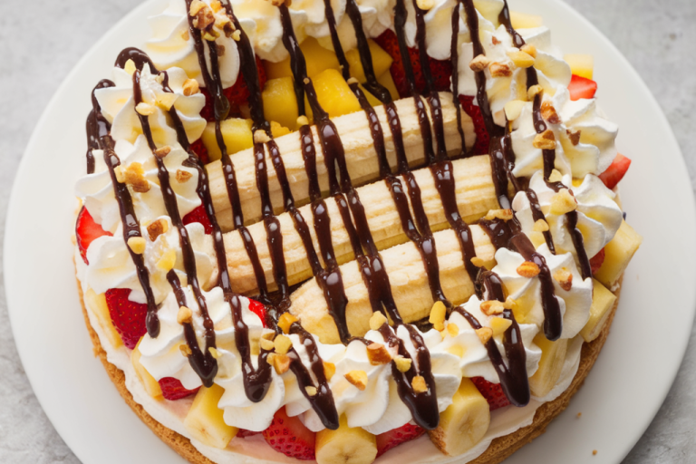 no bake banana split cake